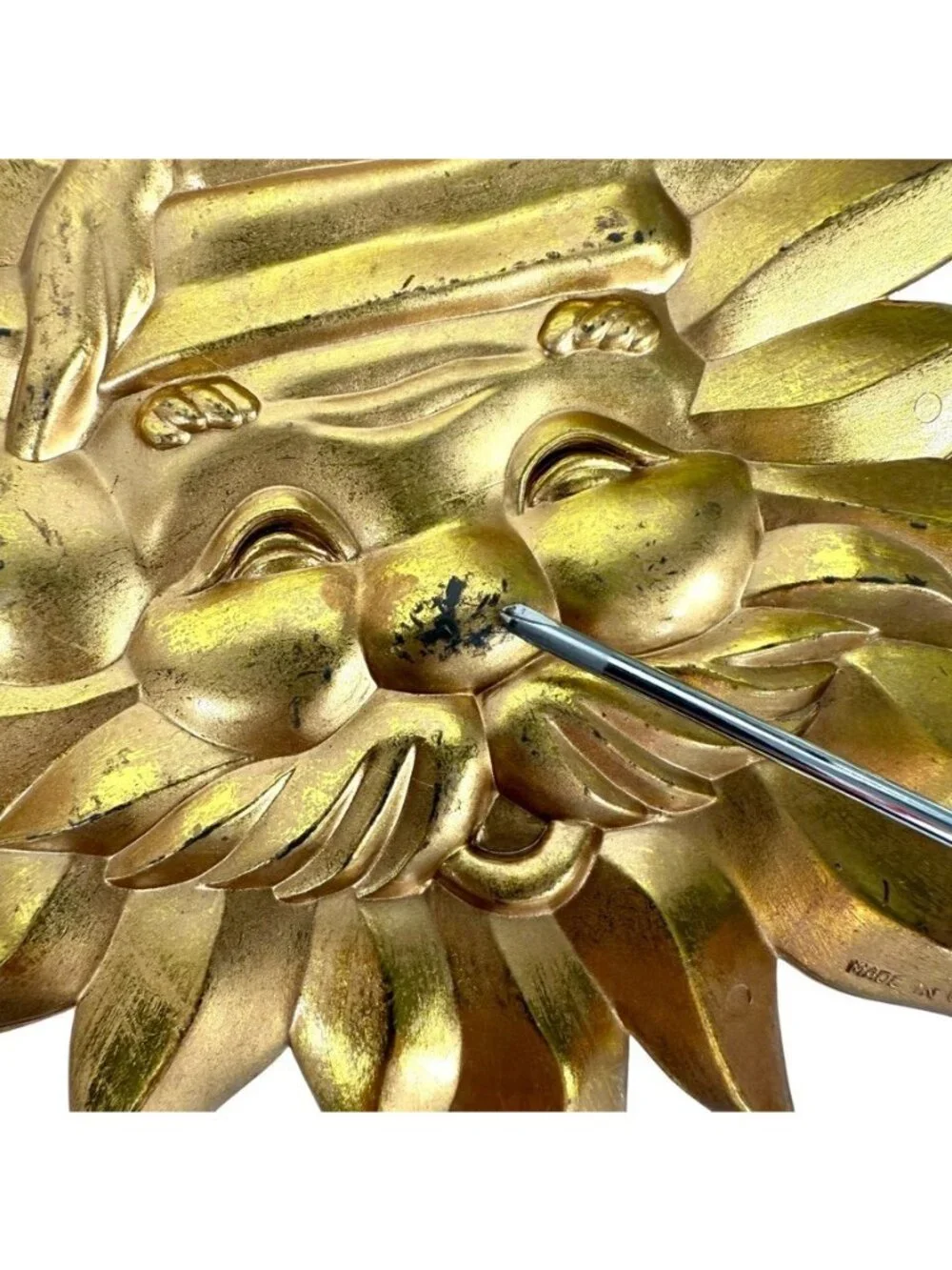 Vintage Gold Sun Santa Claus Christmas Ornaments Set Of 8 Whimsigoth Celestial